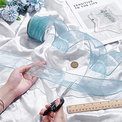 Pearl Fabric Ribbon&nbsp;ORIB-WH0034-001B