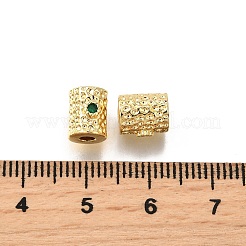 Brass Micro Pave Cubic Zirconia Beads&nbsp;KK-C106-18G