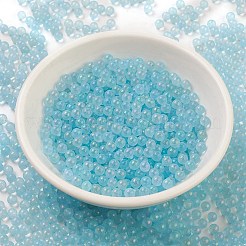 Luminous Transparent Glass Seed Round Beads&nbsp;GLAA-F124-D07-B