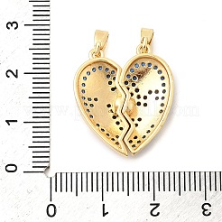 Valentine's Day Brass Micro Pave Cubic Zirconia Split Pendants&nbsp;KK-H251-01D-G