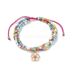 Adjustable Glass Bead Braided Beaded Bracelet&nbsp;BJEW-JB08951