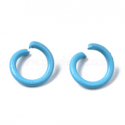 Spray Painted Iron Open Jump Rings&nbsp;X-IFIN-T017-04B