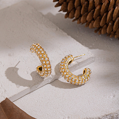 C-Shaped 304 Stainless Steel Stud Earrings&nbsp;ID3273