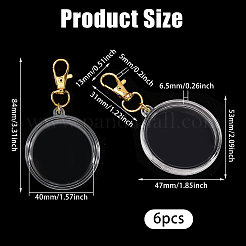 6Pcs Commemorative Coin Acrylic Pendant Decorations&nbsp;AJEW-FG0008-01