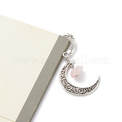 Natural Rose Quartz Raw Beads Bookmarks&nbsp;X-AJEW-JK00201-01