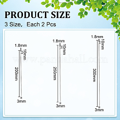 6Pcs 3 Styles Sewing Steel Needles&nbsp;FIND-WR0012-51