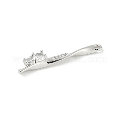 Brass Micro Pave Cubic Zirconia Pendants&nbsp;KK-M326-13A-P