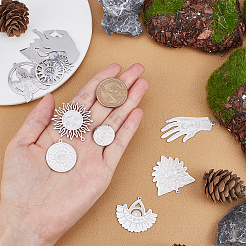 201 Stainless Steel Pendants&nbsp;STAS-SC0001-80P