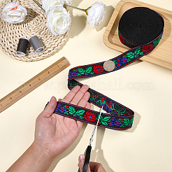 Vintage Jacquard Polyester Ribbon&nbsp;OCOR-WH0082-533A