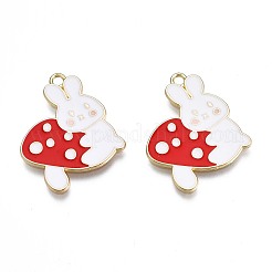Autumn Theme Rack Plating Alloy Enamel Pendants&nbsp;ENAM-N055-072