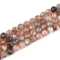 Natural Multi-Moonstone Beads Strands&nbsp;G-TAC0024-01A-03