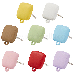32Pcs 8 Colors Alloy Stud Earring Findings&nbsp;FIND-SC0015-80