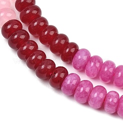 Cherry Quartz Glass and Natural White Jade Beads Strands&nbsp;G-NH0006-A16-01