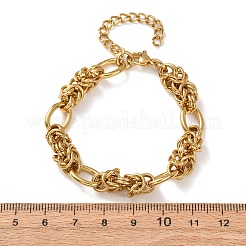 304 Stainless Steel Byzantine Chains Bracelets&nbsp;BJEW-F536-14G