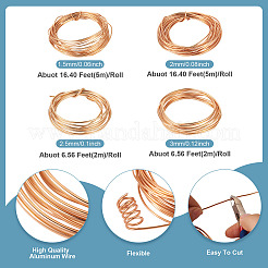 4 Rolls 4 Sizes Round Aluminum Wire&nbsp;AW-TA0001-04A-01