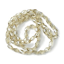 Transparent Electroplate Glass Beads Strands&nbsp;GLAA-K064-03B-PL01