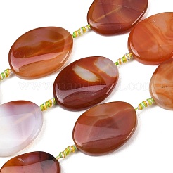 Natural Banded Agate Beads Strands&nbsp;G-P605-L02-08