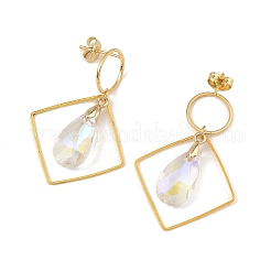 Brass Dangle Stud Earring for Women&nbsp;EJEW-JE07354