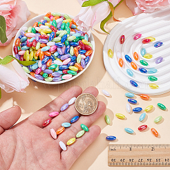 500Pcs 5 Bags UV Plating Opaque Acrylic Beads&nbsp;OACR-SC0002-90