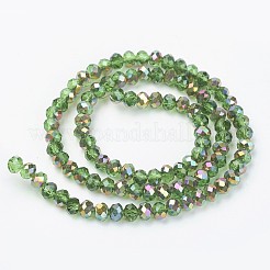 Electroplate Transparent Glass Beads Strands&nbsp;EGLA-A034-T3mm-R13