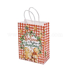 Christmas Printed Rectangle Paper Packing Bags with Handles&nbsp;CARB-D016-02