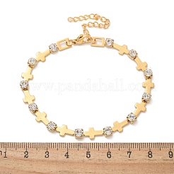 304 Stainless Steel Rhinestone Cup Chain Bracelets for Women&nbsp;BJEW-F488-26E-G