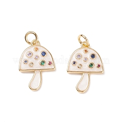 Brass Micro Pave Colorful Cubic Zirconia Pendants&nbsp;KK-C100-09G