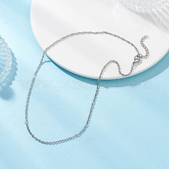 2MM 304 Stainless Steel Cable Chain Singapore Chain Necklaces for Women&nbsp;NJEW-JN05606