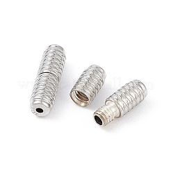 Anti-Tarnish Rhodium Plated 925 Sterling Silver Screw Clasps&nbsp;STER-K173-07P