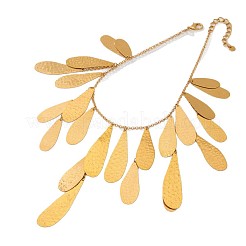 Exaggerated Alloy Teardrop Pendant Bib Necklaces for Women&nbsp;WG3386A-01
