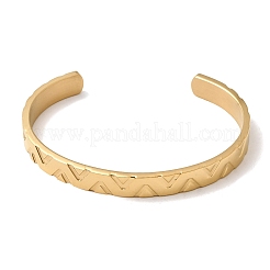 304 Stainless Steel Cuff Bangles for Women Men&nbsp;BJEW-H644-05G