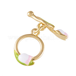 Brass Enamel Toggle Clasps&nbsp;X1-KK-N231-282