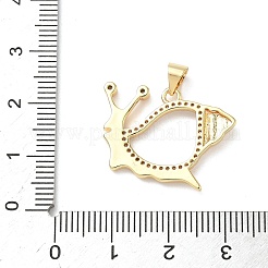 Brass Micro Pave Cubic Zirconia Pendants&nbsp;KK-D426-19A-G