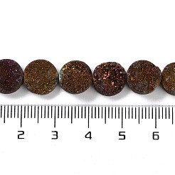 Electroplated Natural Druzy Agate Beads Strands&nbsp;G-M433-01E