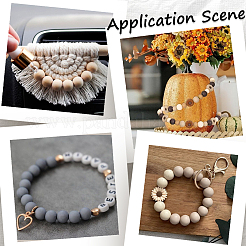 75Pcs 5 Colors Round Silicone Focal Beads&nbsp;SIL-SP0001-02