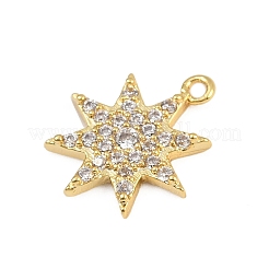 Brass Micro Pave Cubic Zirconia Pendants&nbsp;LS-KK-S339-01G