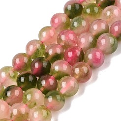 Dyed Natural White Jade Beads Strands&nbsp;G-T138-8mm-210-18