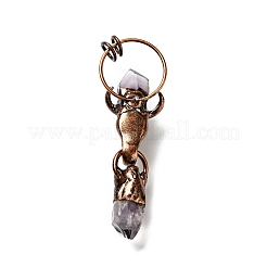 Natural Amethyst & Black Onyx Nuggets Big Pendants&nbsp;G-D468-26R