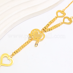 Vintage Heart Brass Finger Ring Bracelets&nbsp;XK2544-1