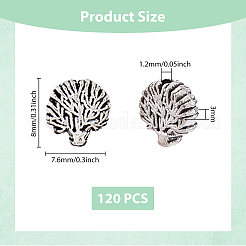 120Pcs Tibetan Style Alloy Beads&nbsp;FIND-HY0002-30