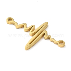 Ion Plating(IP) 304 Stainless Steel Laser Cut Connector Charms&nbsp;STAS-N104-01G