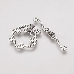 Tibetan Style Alloy Toggle Clasps&nbsp;PALLOY-G168-01AS