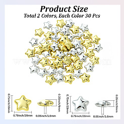 60Pcs 2 Colors Electroplate Plating Opaque Acrylic Beads&nbsp;PACR-PA0001-05