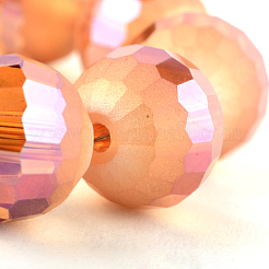 Faceted Round Electroplate Glass Bead Strands&nbsp;EGLA-S130-10mm-M