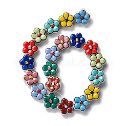 Handmade Porcelain Flower Beads Strands&nbsp;PORC-F003-01D