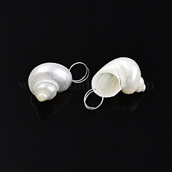 Natural Spiral Shell Pendants&nbsp;X-SHEL-N036-11