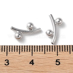 Rhodium Plated Rack Plating 925 Sterling Silver Tube Beads&nbsp;STER-NH0001-02P