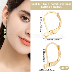 50Pcs Brass Leverback Earring Findings&nbsp;KK-BBC0023-87
