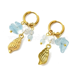 2 Pairs 304 Stainless Steel Hoop Earrings&nbsp;EJEW-JE07007