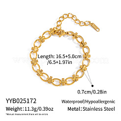 304 Stainless Steel Oval Link Chain Necklaces for Women&nbsp;UP9018-1